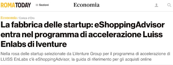 eShoppingAdvisor entra nel programma di accelerazione Luiss Enlabs